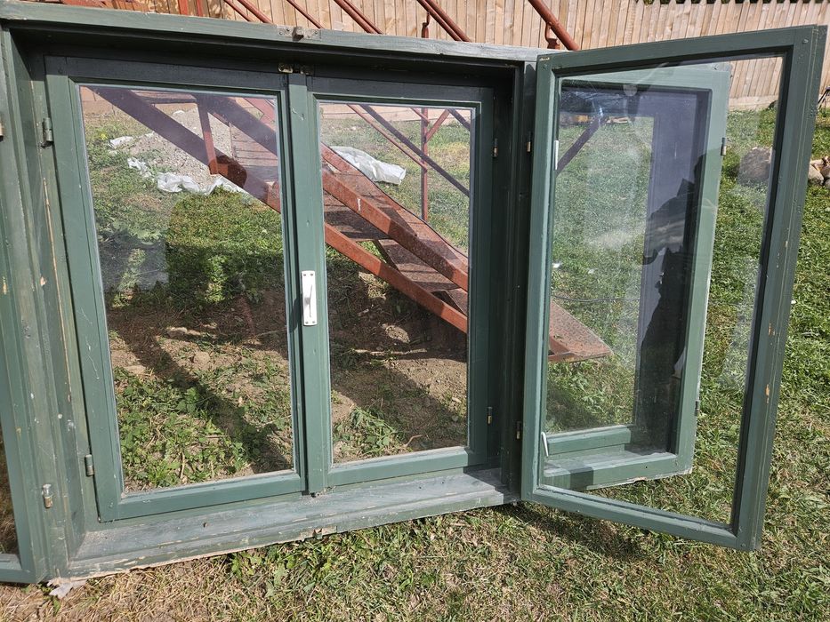 Ferestre tradiționale duble din lemn 175 x 120 cm