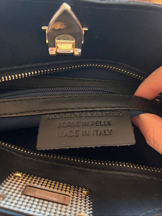 Geantă piele naturală made in Italy