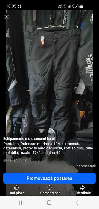 Pantaloni moto second hand