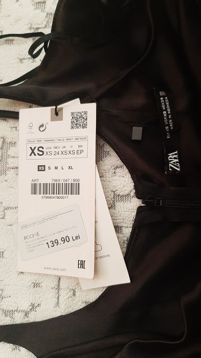 Rochie  Zara,noua cu eticheta  marimea XS