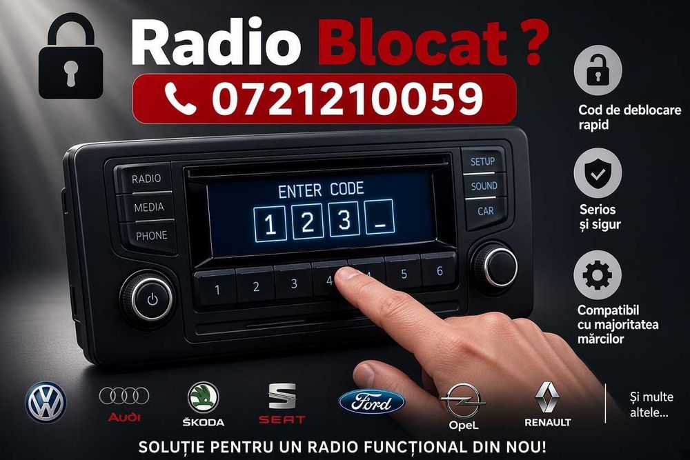 Cod radio VW Passat B6 Tiguan Touran Polo T-Roc RCD300 Alpha 5