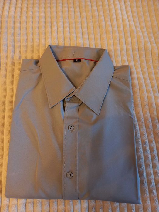 Продавам мъжка РИЗА СИВА с дълъг ръкав. Кръщене.Абитуриент.Сватба .