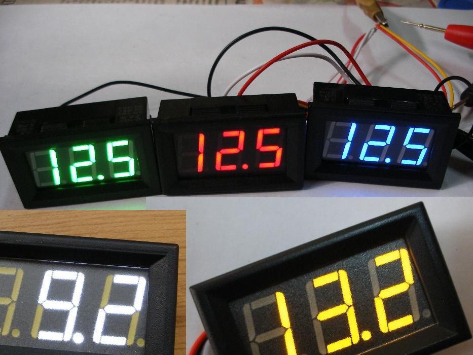 Цифров панелен волтметър DC 0-100v за кола камион каравана мотор и др