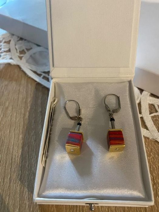 Комплект колие и обици с камъни Coeur de Lion