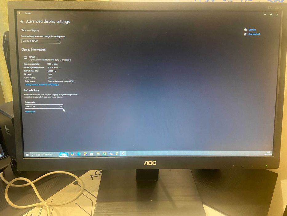 Monitor AOC Pro-Line 21.5" Full HD 60Hz Fară burn in, cu difuzor