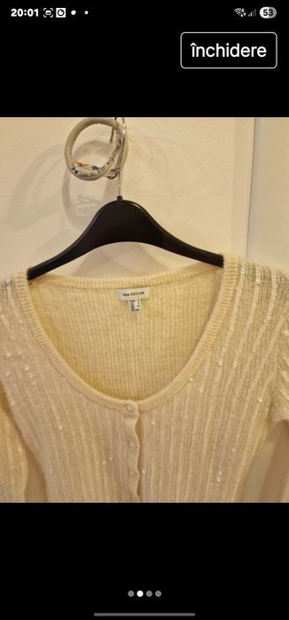 Pulover mohair cu paiete