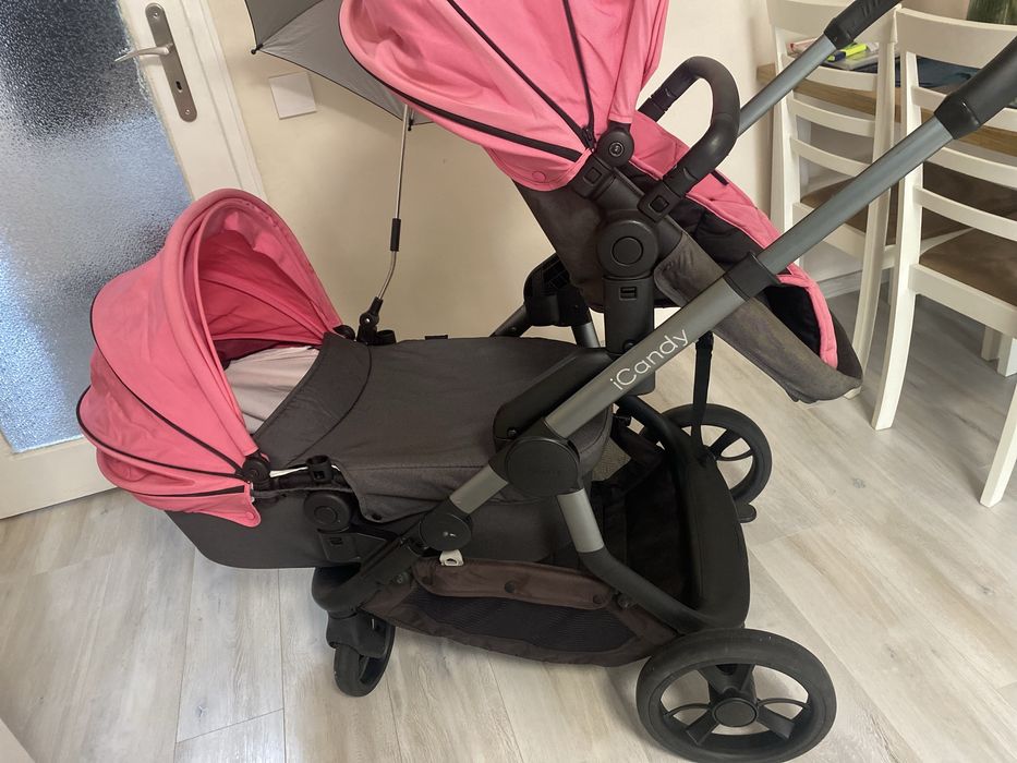 Детска количка за ДВЕ деца Icandy Orange