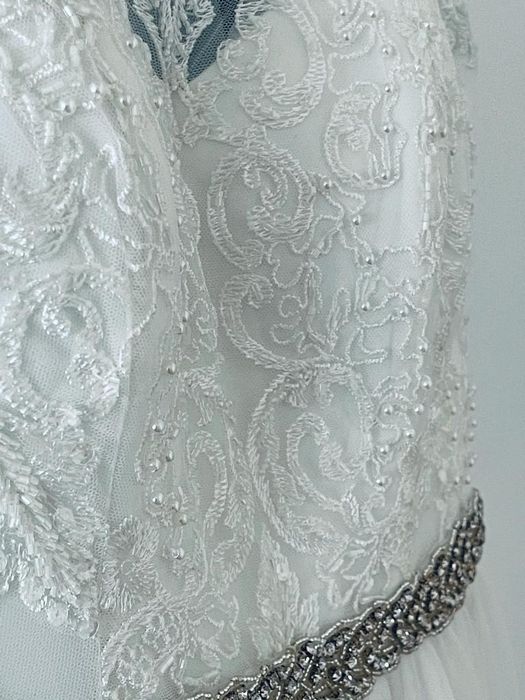 Rochie de mireasa NOUA, nepurtata – A-line fluida, XS–S XS–S, A-line,