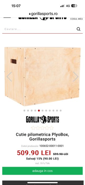 Cutie pilometrica PlyoBox, Gorillasports noua Germany