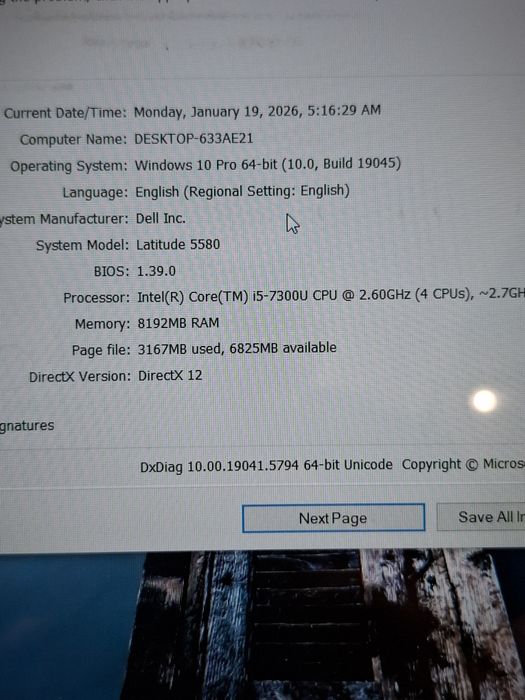 Laptop Dell cu i5gen7