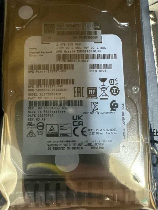 Жесткий диск HDD для сервера 2.4TB 10K 12G SAS 2.5inch Hard Drive