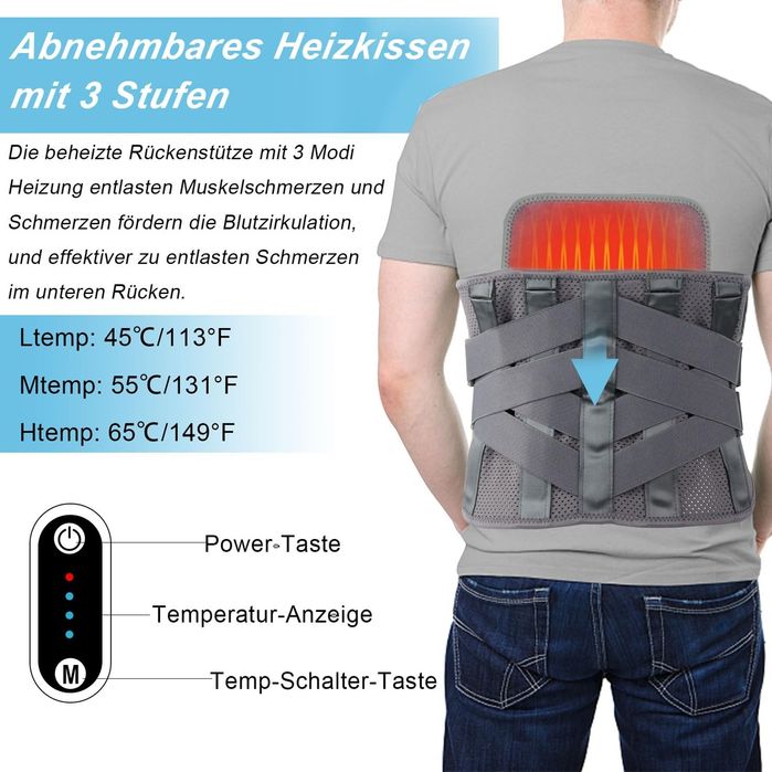 GINEKOO Centura de spate incalzita mărimea L