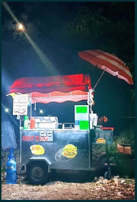 Mобилна колика с теглич за Хот Дог, Хамбургер, Сандвичи