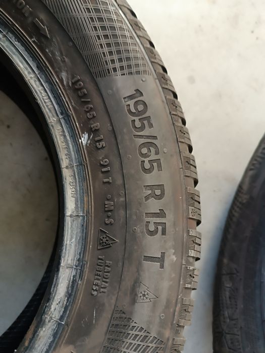 Anvelope iarna 195 65 15 Continental 8.5mm ca și noi