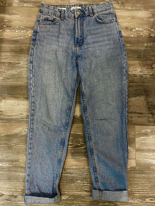 Bershka дънки mom fit с висока талия