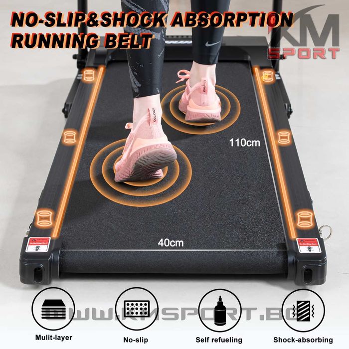 НОВА ЕЛЕКТРИЧЕСКА бягаща пътека с двигател 1.5 к.с. ,до 10км/ч