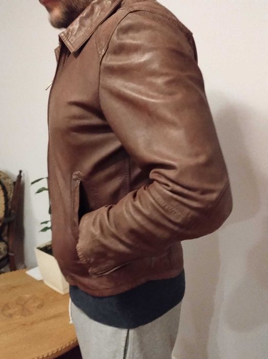 Jacketa piele Massimo Dutti toamna - primavara
