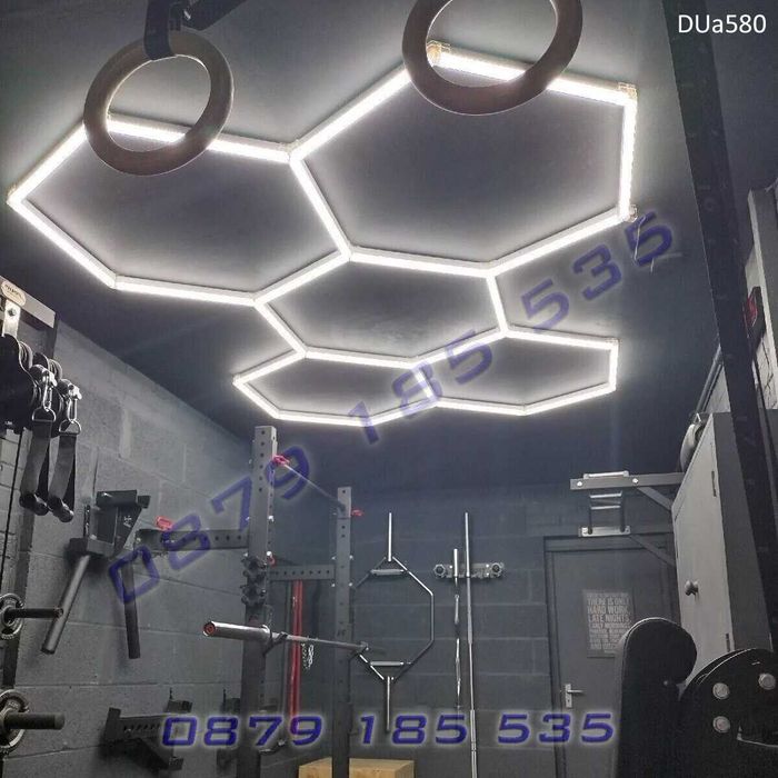 RGB LED осветление Пчелна пита таван гараж работилниц сервиз лампа лед