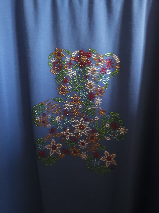 bluza albastra cu maneca trei sferturi