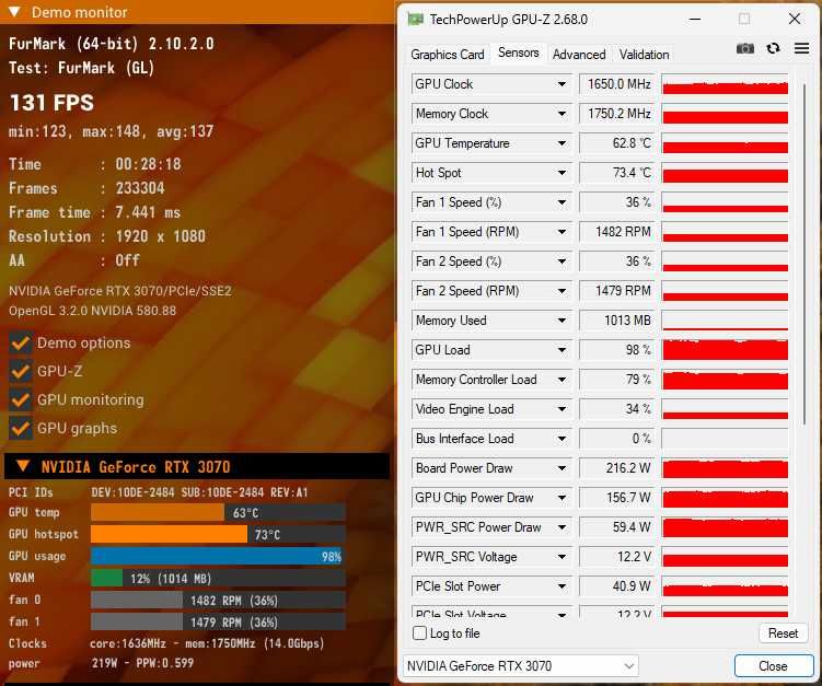Видеокарта GAINWARD RTX 3070 8Gb