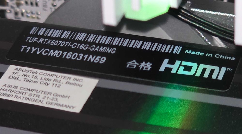 RTX 5070Ti Asus TUF oc edition