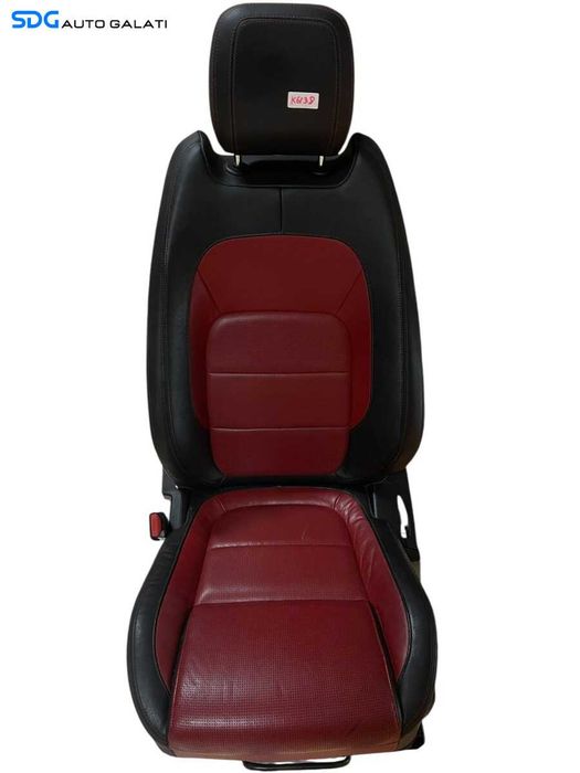 interior Piele Rosie cu Negru cu Incalzire Scaune Stanga Dreapta si Bancheta cu Spatar Jaguar XF X260 2015 - 2020 [B4764] [B4765] [B4766]