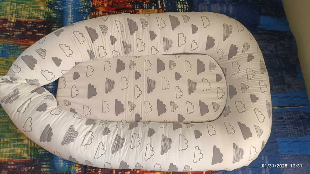 Гнездо за бебе от мемори пяна 45х70 х10