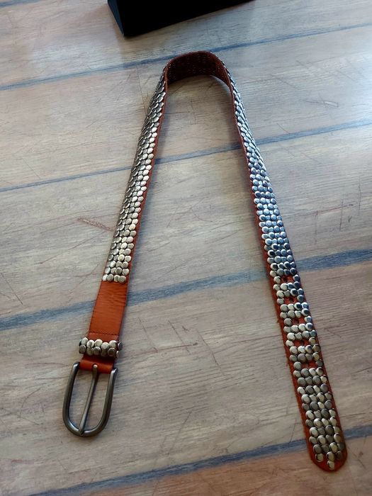 Нов естествена кожа колан с капси -95см