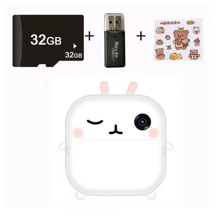 Aparat Foto-Video Digital Pentru Copii,Cu Functie De Printare Instant