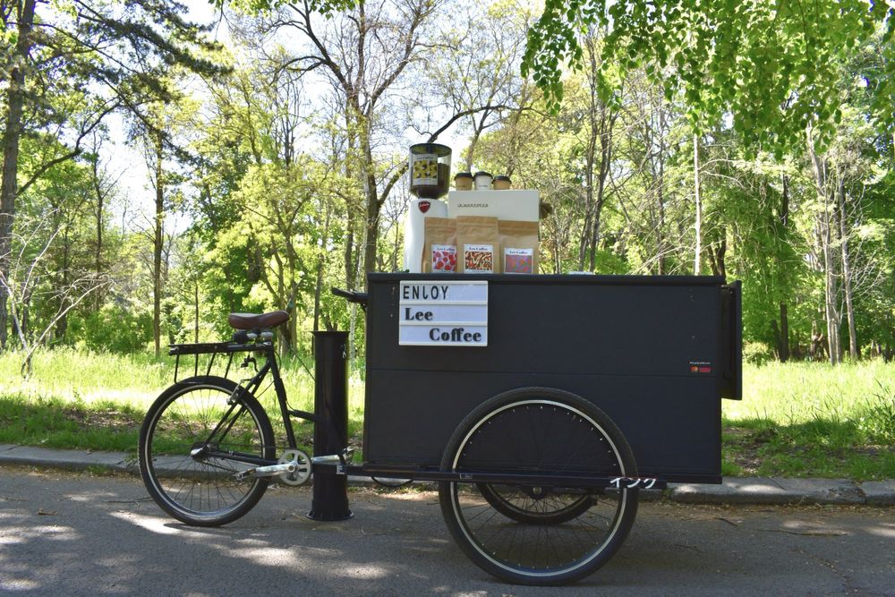 Coffee bike-bar mobil, cafea, limonada, branzeturi