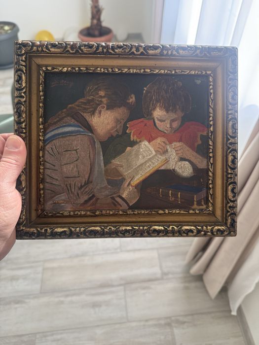 Tablou ulei pe panza vechi de colectie