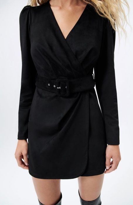 Zara дамска велурена рокля