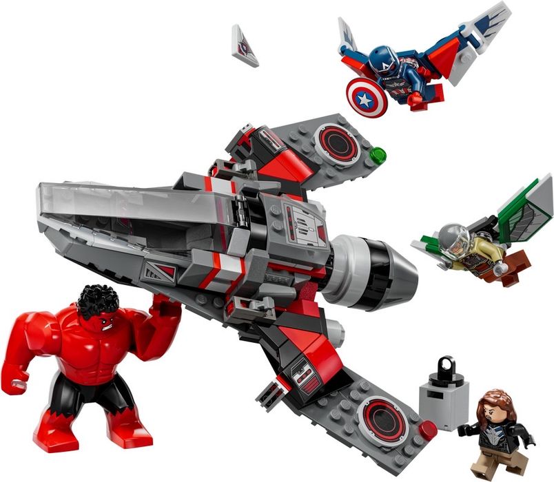 LEGO Marvel 76292 – Captain America vs. Red Hulk Battle – Пълен комплект без Red Hulk