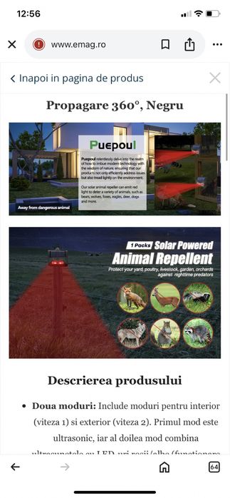 Aparat cu ultrasunete pentru animale,insecte,etc.Profesionale.