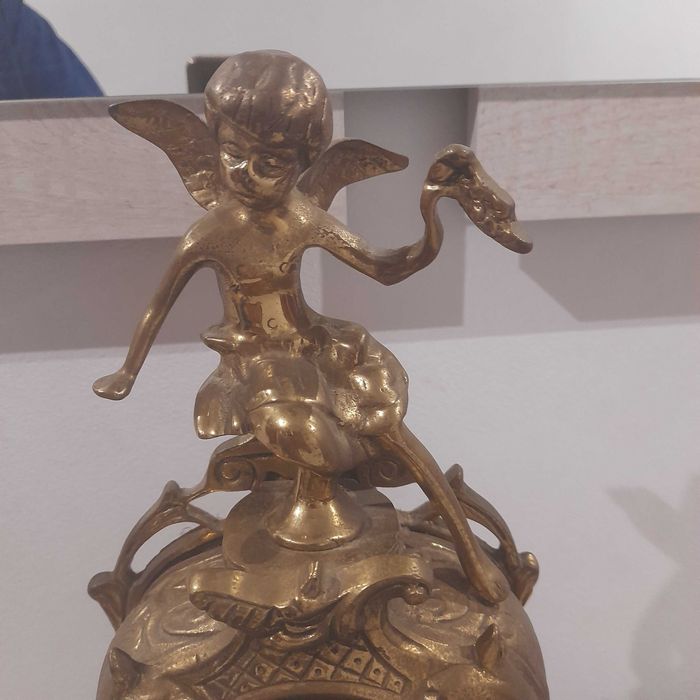 Ceas de șemineu din bronz masiv