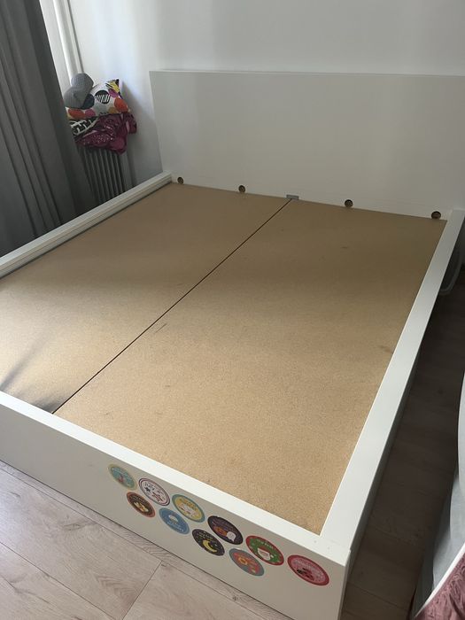 Pat MALM 180x200 + somiere intregi pal + 2 sertare