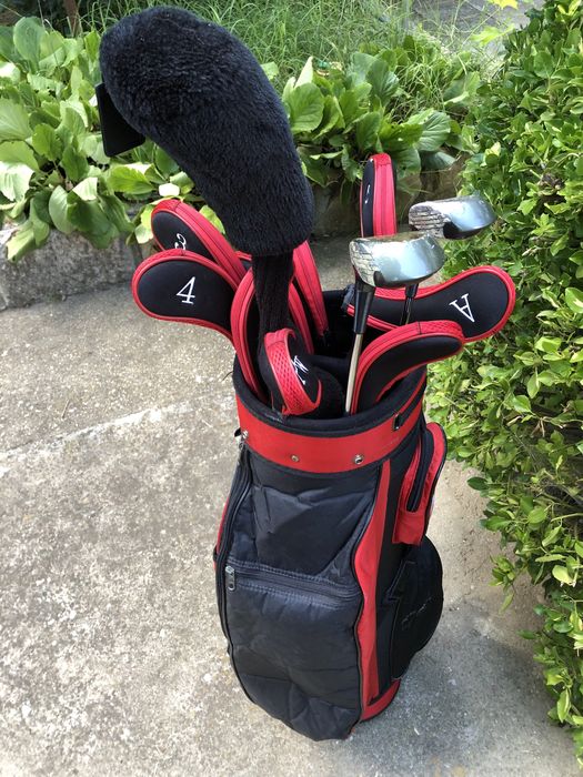 американски Комплект за голф от 12 части и сгъваема количка