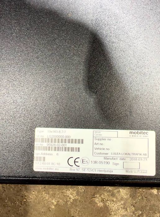 LG2000000000 Semnul destinației autobuzului, stânga MOBITEC LE13 (01.16-12.20) LINKKER