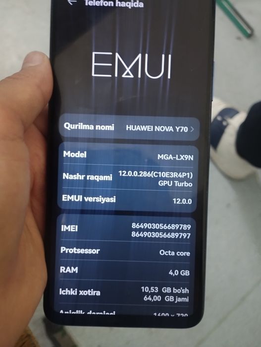 Huawei nova y70  ideaal