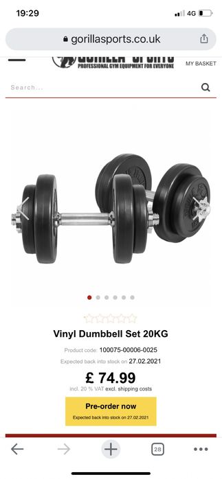 Gantere reglabile profi germany set 20 kg-10+10=20 kg noi in cutie