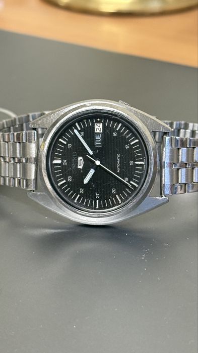 Seiko 5 automatic cadran negru rar