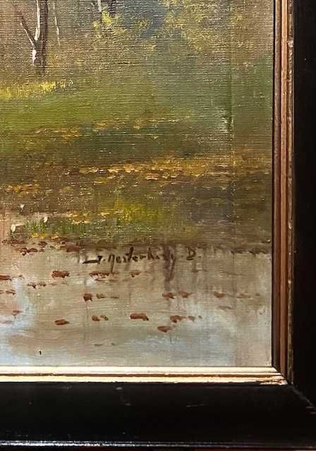 ”TOAMNĂ” Tablou VECHI ulei/pâză, 60x50cm+r Mesterházy Dénes (1900-1949