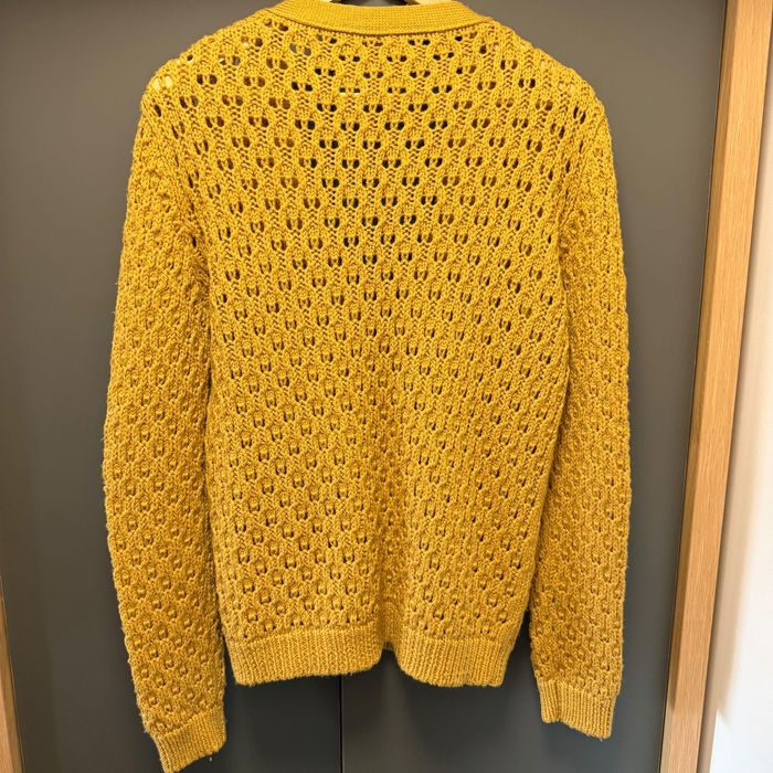 Cardigan tricotat damă, culoare galben muștar, mărimea S-M, aproape nou