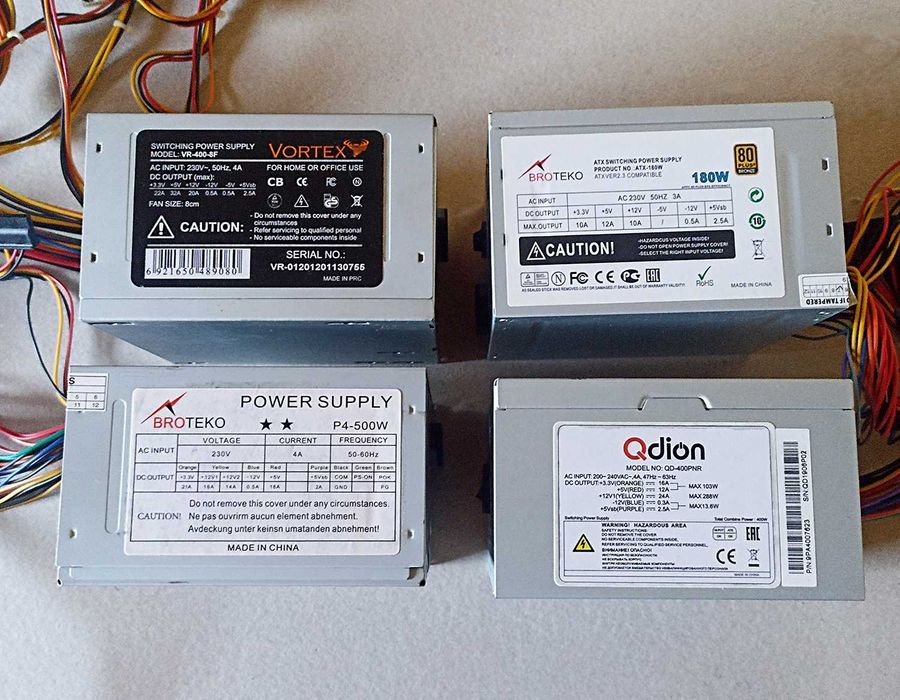 Блоки питания рабочие смазанные для обычных ПК офисных домашних 400W
