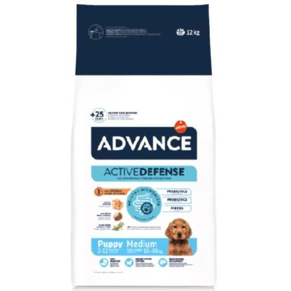 Храна за Подрастващи Кученца от Средни Породи - с Пиле- 3/12кг- Advance