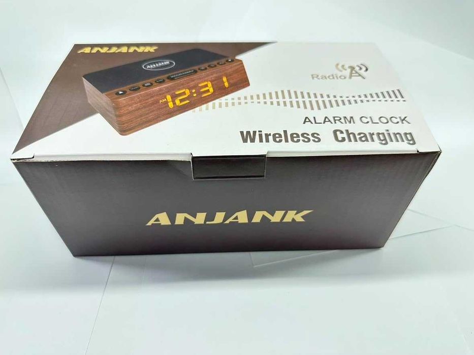 Стилен дървен радио будилник ANJANK
