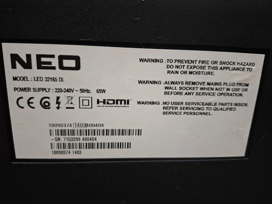 Телевизор NEO LED 32165 DL – LED 32