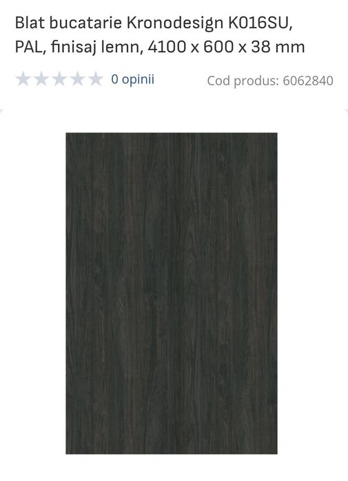 Blat bucatarie  3000x600x38