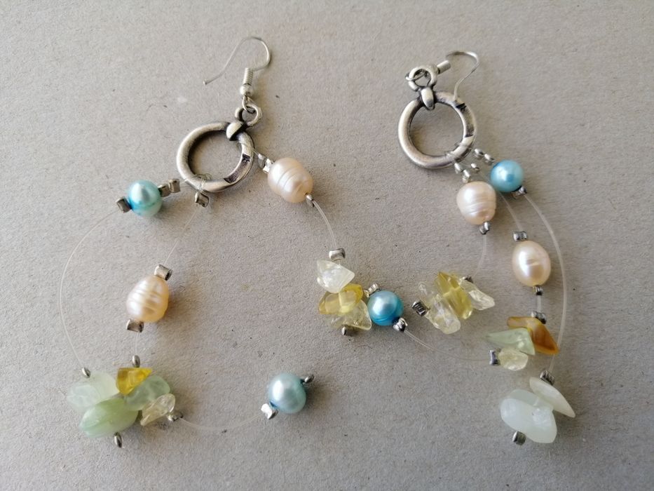 Бутикови комплекти колие, гривна и обеци с полускъпоценни камъни