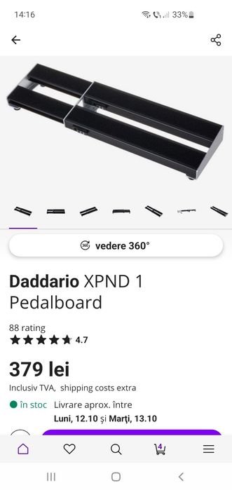 D'Addario Xpand1 - pedalboard.